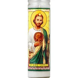 Reed Candle St. Jude Tadeo Candle Wax White Jar - Each