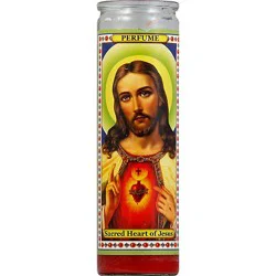 Reed Candle Sacred Heart Of Jesus Candle Wax Red Perfume Scent Jar - Each