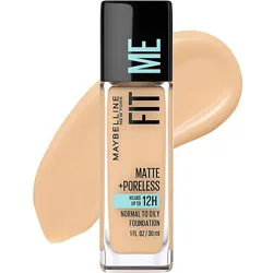 Maybelline Fit Me Matte + Poreless Liquid Foundation Makeup Warm Nude - 1 Fl. Oz.