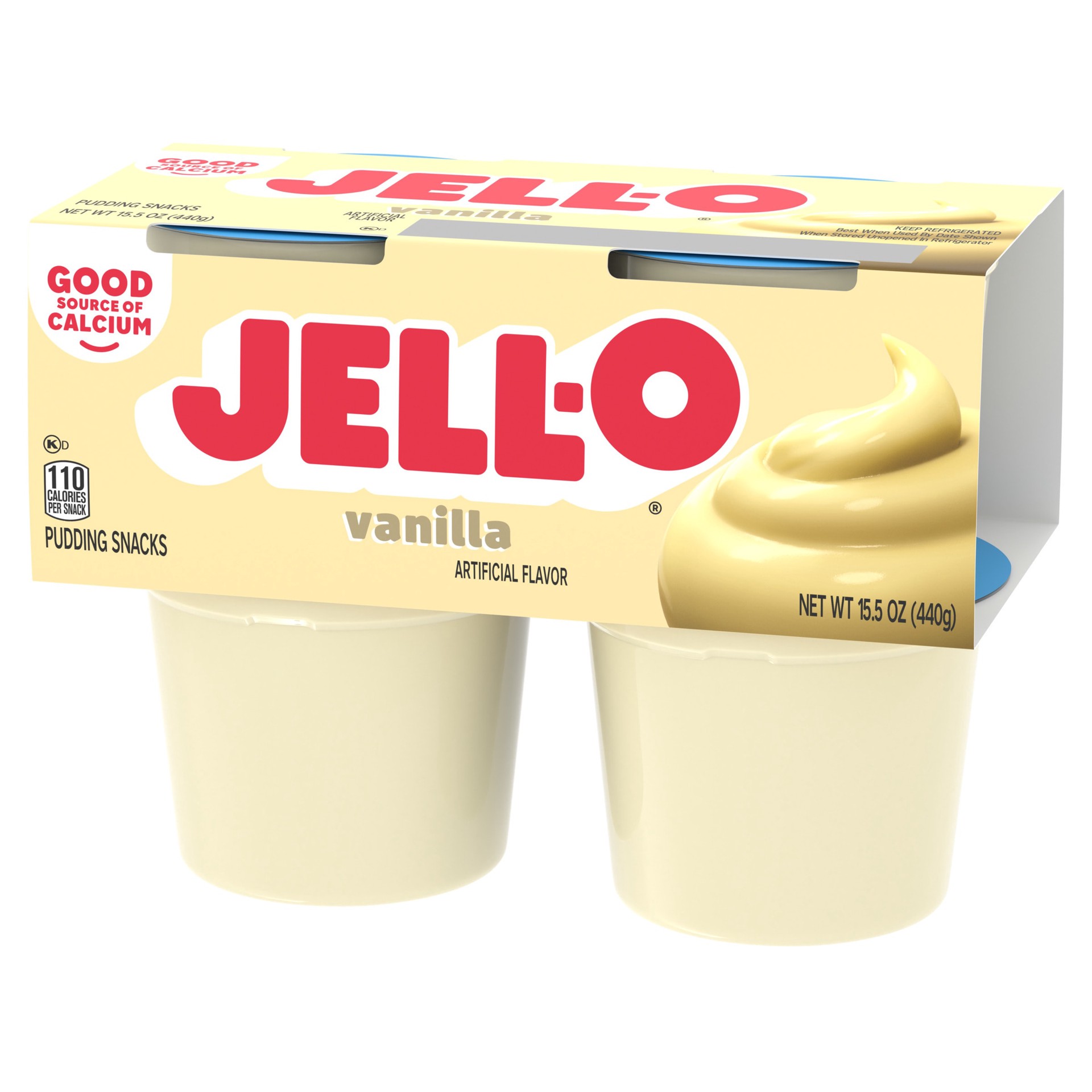 slide 8 of 8, Jell-O Original Vanilla Artificially Flavored Ready-To-Eat Pudding Snack - 4 Count, 4 ct; 3.87o