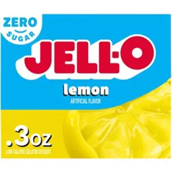 Jell-O Lemon Artificially Flavored Zero Sugar Gelatin Dessert Mix - 0.3 Oz