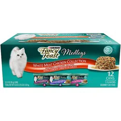 Purina Fancy Feast Variety Pack Medleys White Meat Chicken In Sauce Collection - 12- 3 Oz