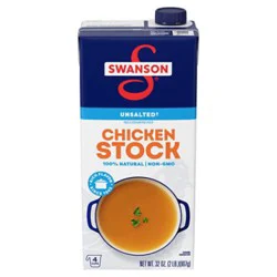 Swanson Unsalted Chicken Stock - 32 Oz