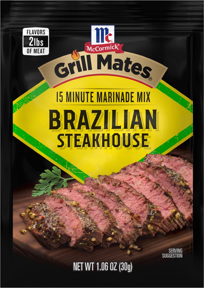 slide 9 of 12, Mccormick Grill Mates Brazilian Steakhouse Marinade - 1.06 Oz, 1.06 oz
