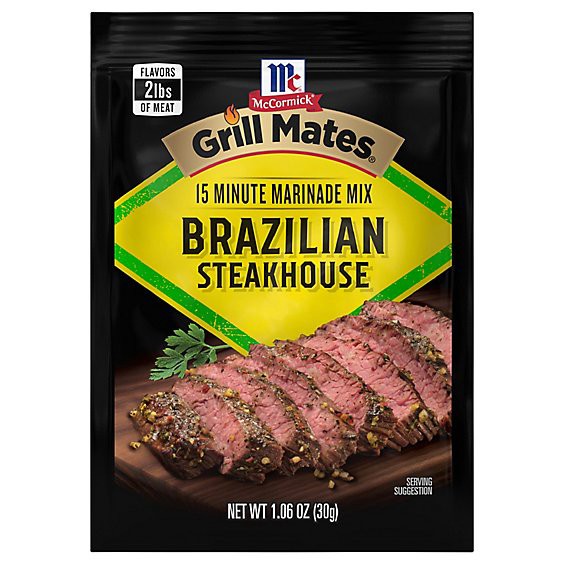 slide 1 of 5, Mccormick Grill Mates Brazilian Steakhouse Marinade - 1.06 Oz, 1.06 oz