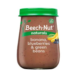 Beech-Nut Naturals Stage 2 Banana Blueberries & Green Beans Baby Food - 4 Oz