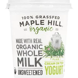 Maple Hill Creamery Yogurt Cream On Top Plain - 32 Oz
