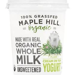 Maple Hill Creamery Yogurt Cream On Top Plain - 32 Oz