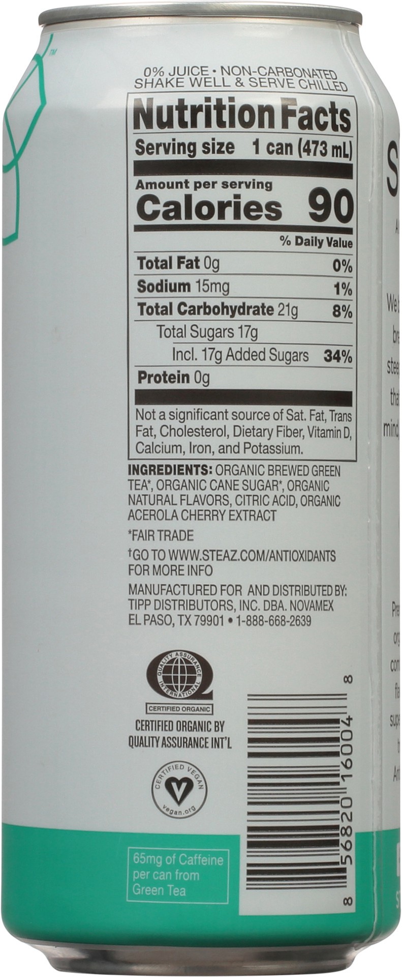 slide 9 of 12, Steaz Iced Green Tea Organic Lightly Sweetened Mint - 16 Fl. Oz., 16 fl oz