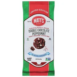 Matt's Cookies Double Chocolate Peppermint Soft Baked Cookies - 10.5 Oz