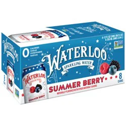 Waterloo Summer Berry Sparkling Water - 8 - 12 Fl Oz