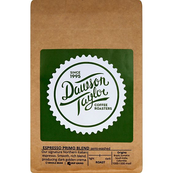 slide 1 of 1, Dawson Taylor Coffee Espresso Primo Blend Pack - 12 Oz, 12 oz