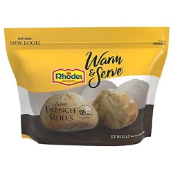 Rhodes Warm N Serv White Rolls Artisan French Rolls 12 Count - 22.8 Oz