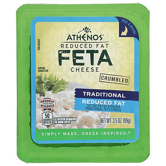 slide 1 of 1, Athenos Cheese Feta Crumbled Reduced Fat - 3.50 Oz, 3.5 oz