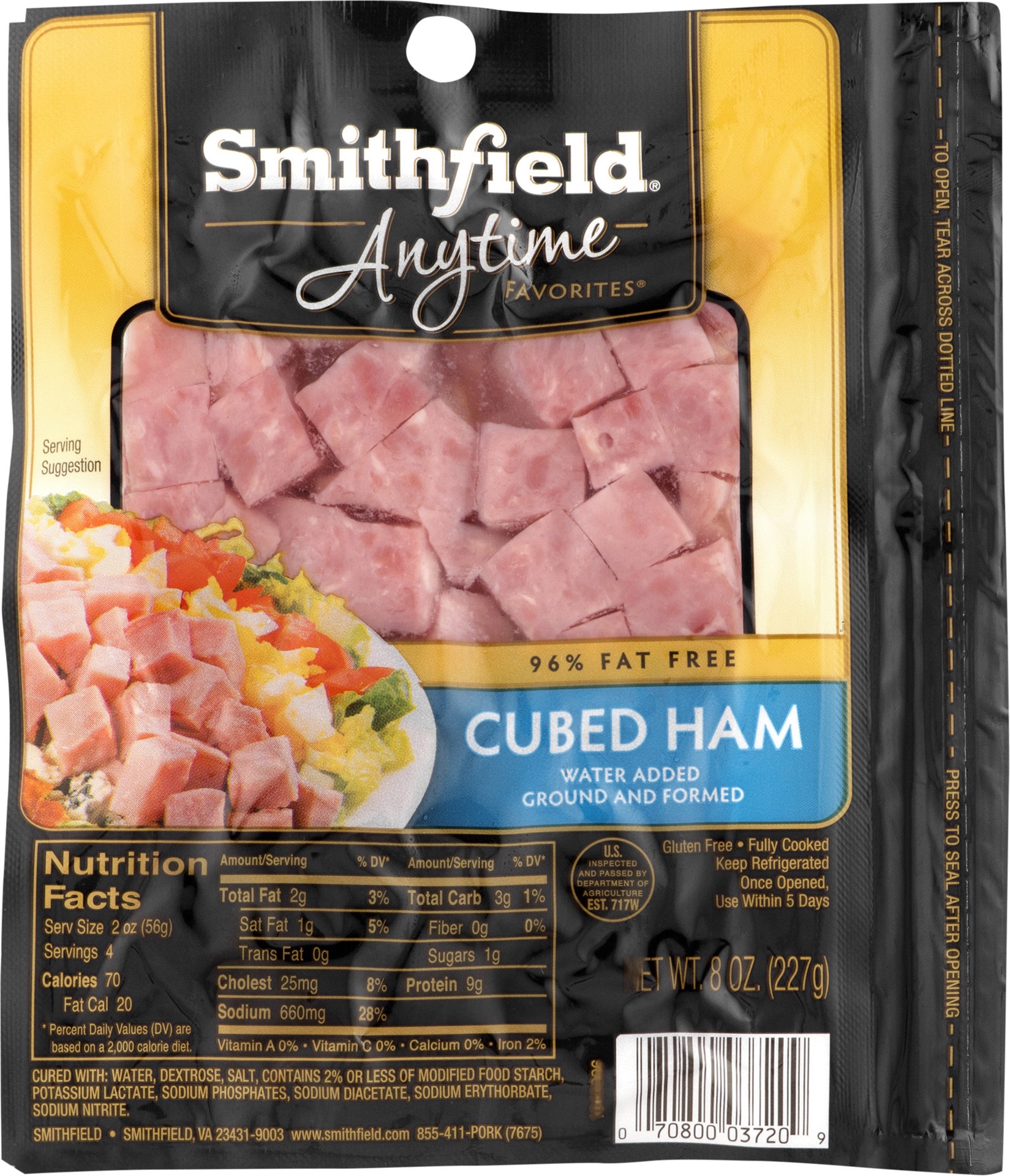 slide 3 of 11, Smithfield Anytime Favorites Cubed Ham - 8 Oz, 8 oz