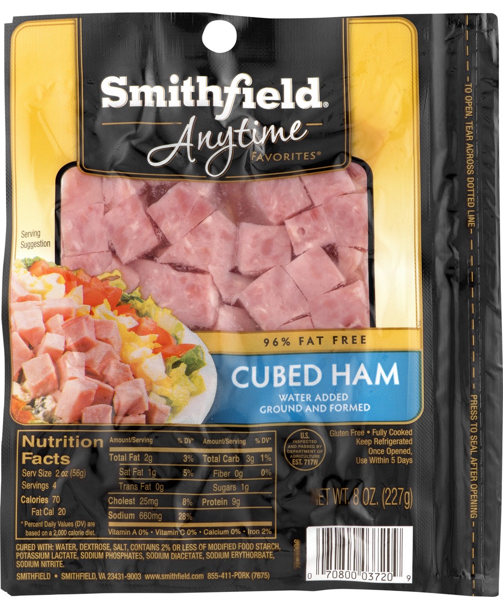 slide 7 of 11, Smithfield Anytime Favorites Cubed Ham - 8 Oz, 8 oz