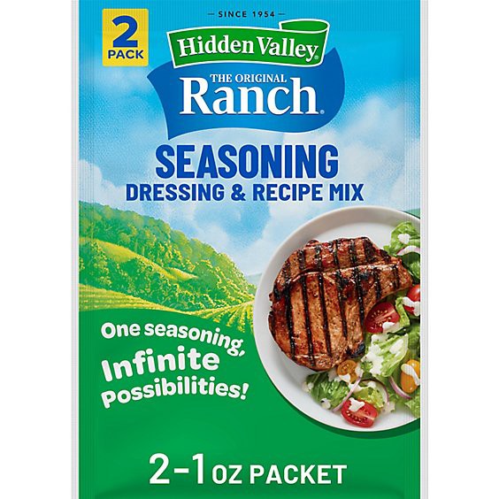 slide 1 of 1, Hidden Valley Gluten Free Original Ranch Salad Dressing & Seasoning Mix - 2 Count, 2 oz