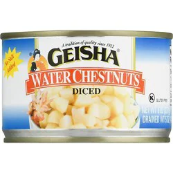 Geisha Water Chestnuts Diced - 8 Oz
