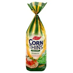 Real Foods Corn Thins Popped Corn Cakes Organic Sesame - 25 Count