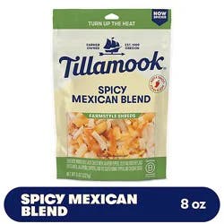 Tillamook Spicy Mexican Blend Farmstyle Thick Cut Shredded Cheese - 8 Oz