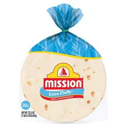 Mission Extra Fluffy Flour Tortillas - Fajita Size - 20 Count
