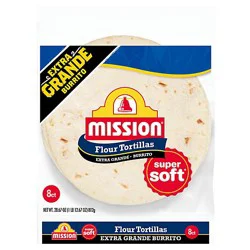 Mission Super Soft Flour Tortillas Xl Burrito Size - 8 Count