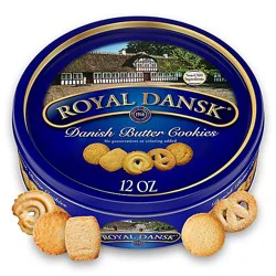 Royal Dansk Danish Butter Cookie Selection Perfect For Gifting Tin - 12 Oz