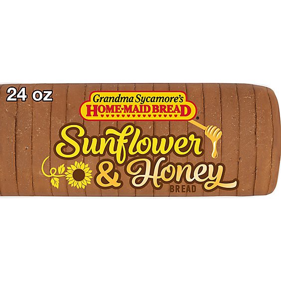 slide 1 of 12, Grandma Sycamore's Home-Maid Bread Sunflower & Honey - 24 Oz, 24 oz