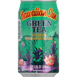 Hawaiian Sun Green Tea With Ginseng - 6-11.5 Fl. Oz.