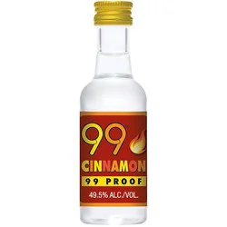 99 Brand Cinnamon Liqueur 99 Proof In Bottle - 50 Ml