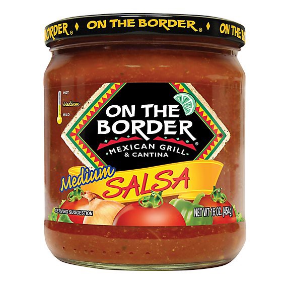 slide 1 of 10, On The Border Salsa Medium Jar - 16 Oz, 16 oz