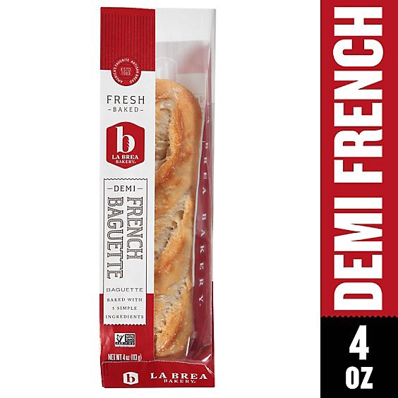 slide 1 of 1, La Brea Bakery Bread French Baguette Demi - 4 Oz, 4 oz
