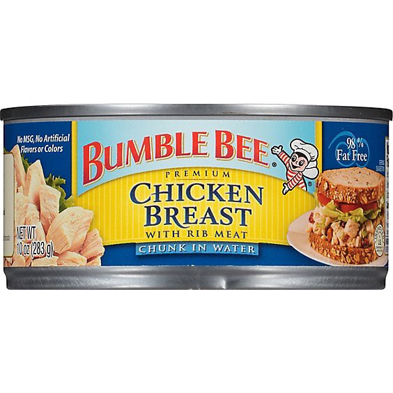 slide 1 of 12, Bumble Bee Chicken Breast Chunk With Rib Meat In Water - 10 Oz, 10 oz