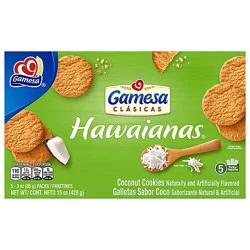 Gamesa Hawaianas Cookies Coconut Natural And Artificially Flavored Box - 5-3 Oz