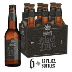 Shiner Bohemian Black Lager Bottles - 6-12 Fl. Oz.