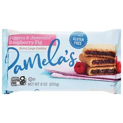Pamelas Figgies & Jammies Cookies Extra Large Gluten-Free Raspberry & Fig - 9 Oz
