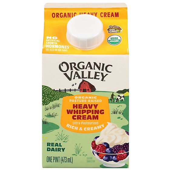 slide 1 of 8, Organic Valley Organic Heavy Whipping Cream - 16 Fl. Oz., 16 fl oz