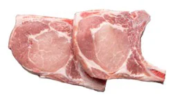 Meat Counter Pork Loin Center Cut Chops Bone In - 1.50 Lb
