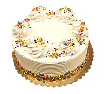 slide 1 of 1, Bakery Cake White 5 Inch Confetti - Each, 