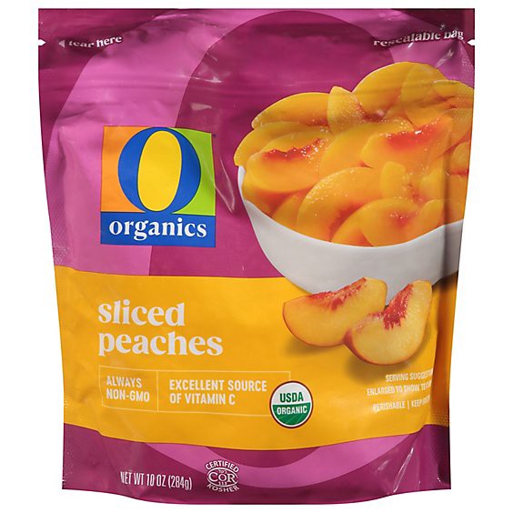slide 1 of 1, O Organics Peaches Sliced - 10 Oz, 10 oz