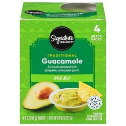 Signature Select Guacamole Mild Snack Pack - 4-2 Oz