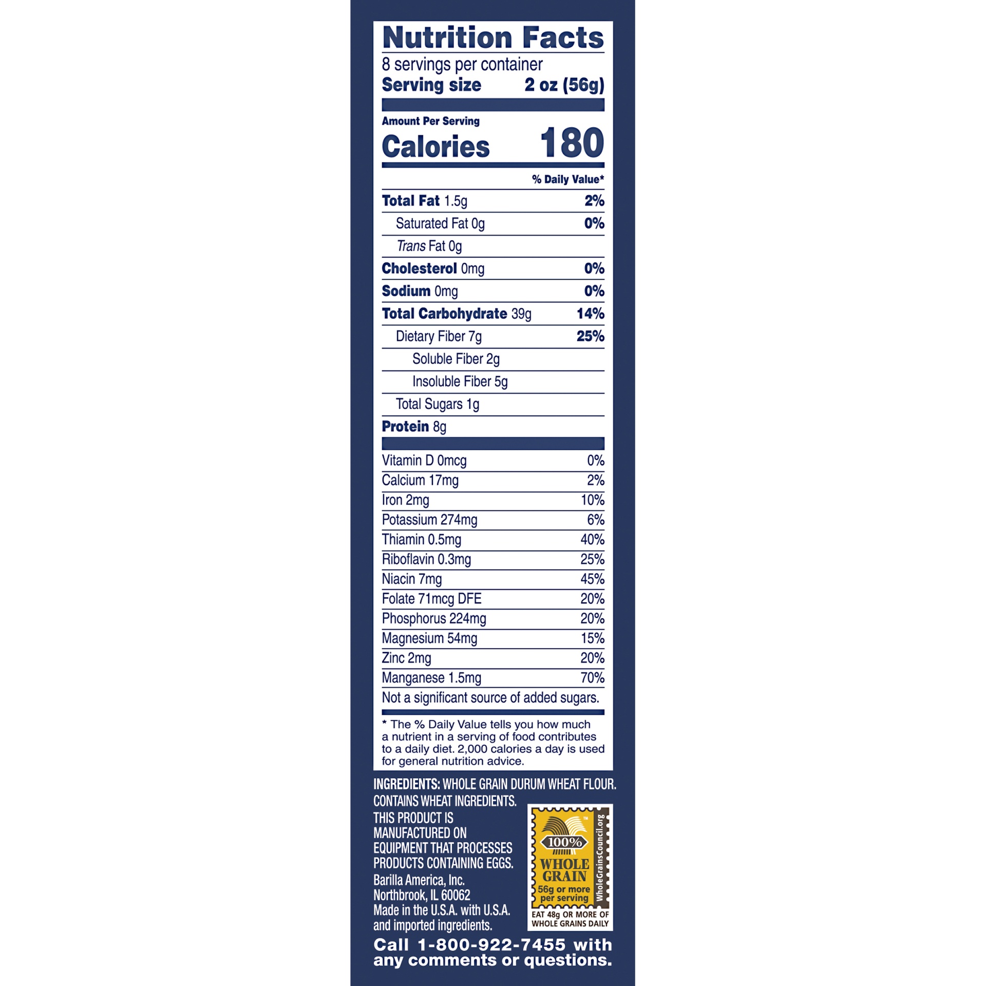 slide 5 of 8, Barilla Whole Grain Linguine Pasta 16 oz. Box, 16 oz