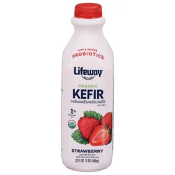 Lifeway Organic Lowfat Strawberry Kefir - 32 Oz