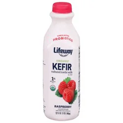 Lifeway Organic Lowfat Raspberry Kefir - 32 Oz