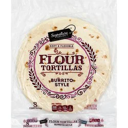 Signature Select Burrito Style Flour Tortillas 8 Count - 19.2 Oz