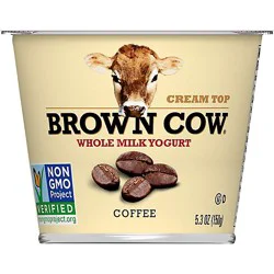 Brown Cow Cream Top Yogurt Whole Milk Coffee - 5.3 Oz