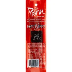 Primal Strips Vegan Jerky Meatless Shiitake Mushrooms Hot & Spicy - 1 Oz