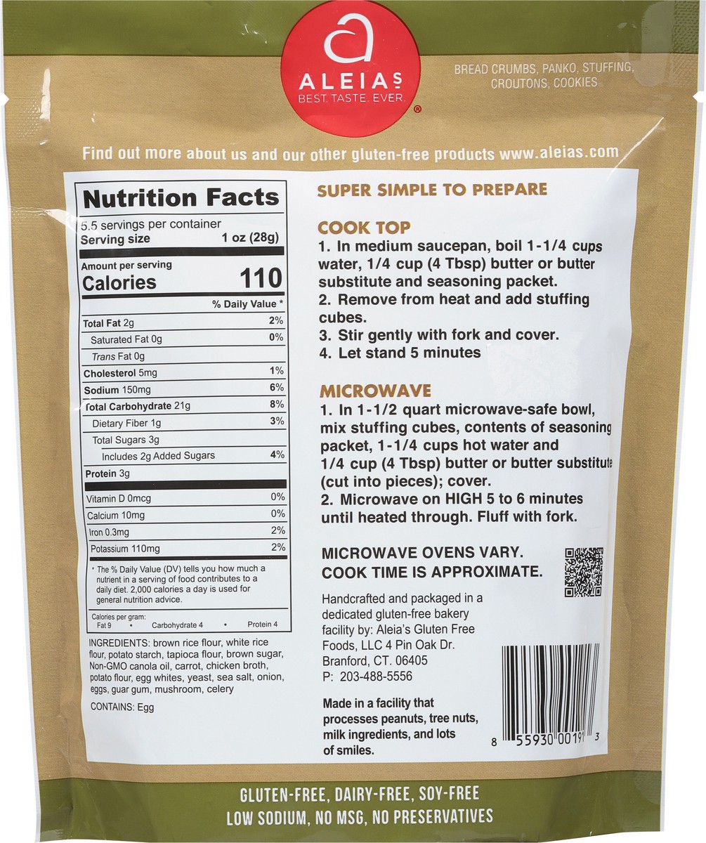 slide 7 of 13, Aleia's Cook Top Seasoned Poultry Stuffing Mix Gluten Free - 5.5 Oz, 5.5 oz