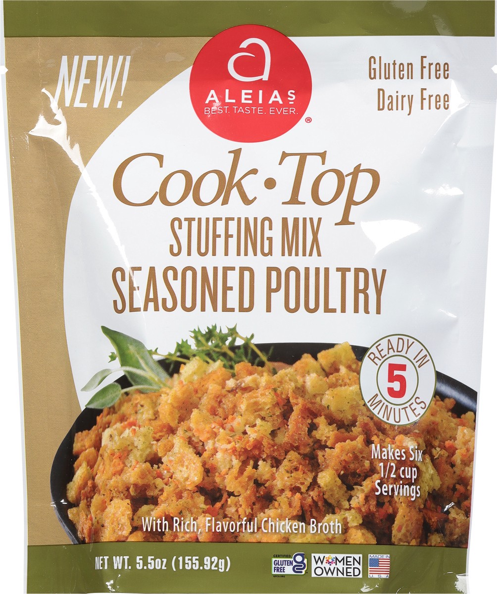 slide 6 of 13, Aleia's Cook Top Seasoned Poultry Stuffing Mix Gluten Free - 5.5 Oz, 5.5 oz