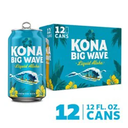 Kona Big Wave Golden Ale Beer Cans - 12-12 Fl. Oz.